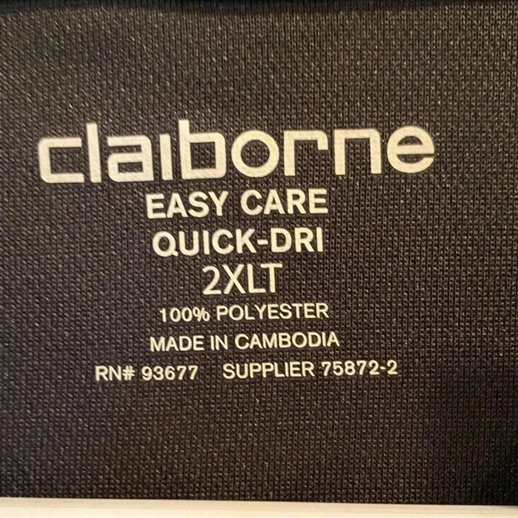 NEW CLAIBORNE MENS GRAY POLO QUICK DRY SHIRT TOP GOLF SUMMER FALL SZ 2XL T 2XLT - Picture 3 of 5